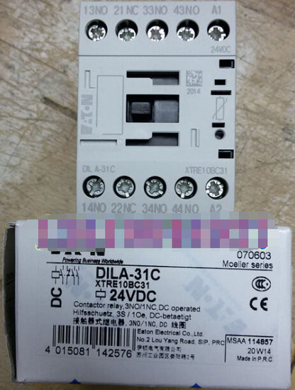 1PCS  Eaton Moeller DILA-31C XTRE10BC31 Contactor DC24V
