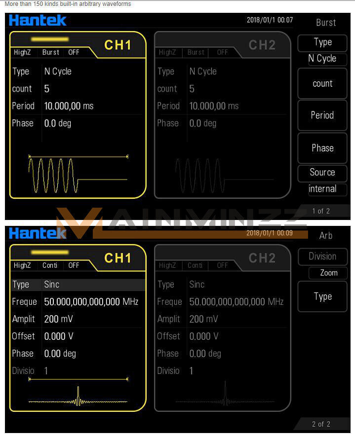 new ONE  Hantek Arbitrary waveform Function generator HDG6202B