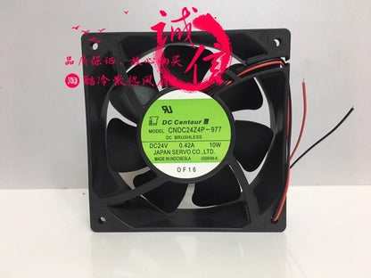 SERVO CNDC24Z4P-977 DC24V 0.42A 10W 12CM 2-Wire Inverter Cooling Fan