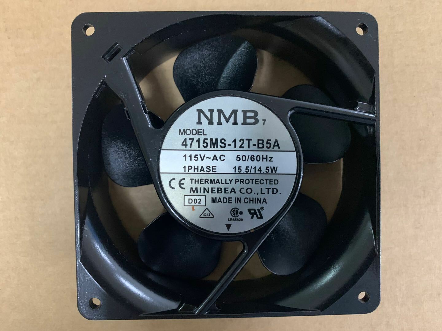 new NMB 4715MS-12T-B5A Aluminum frame cooling fan AC115V 15.5/14.5W 120X120X38MM