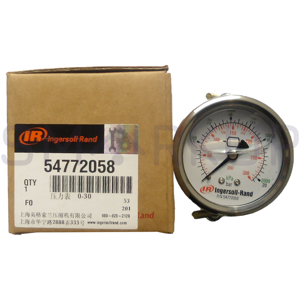 new In Box INGERSOLL RAND IR 54772058 Pressure Gauge