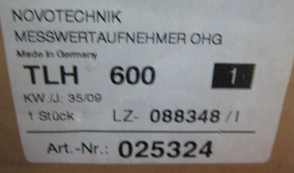 NOVOTECHNIK TLH600 Linear Displacement Position Transducer - High-Precision Motion Monitoring System - NOVOTECHNIK