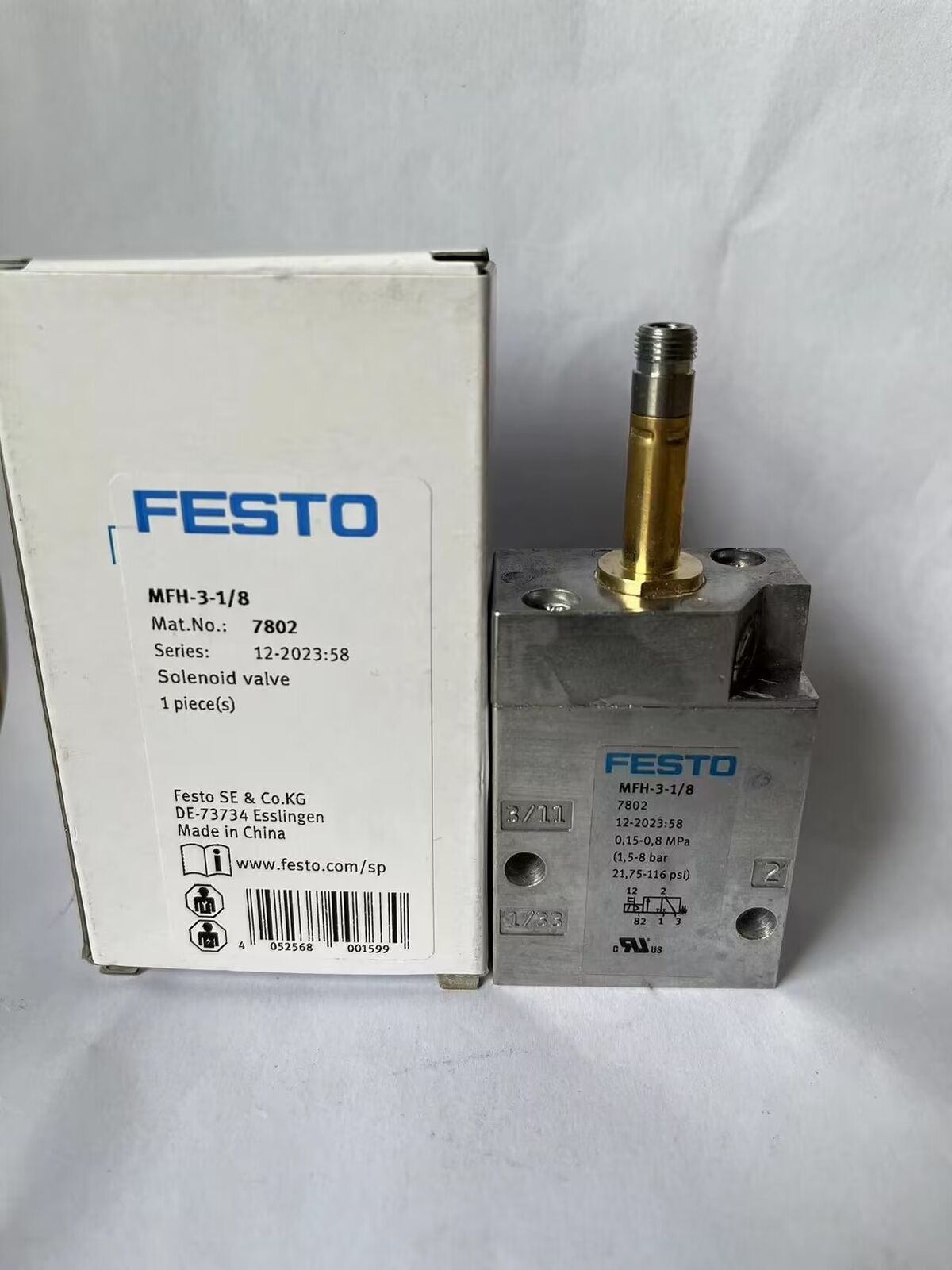 new 1PC FESTO MFH-3-1/8 7802 Solenoid Valve - FESTO