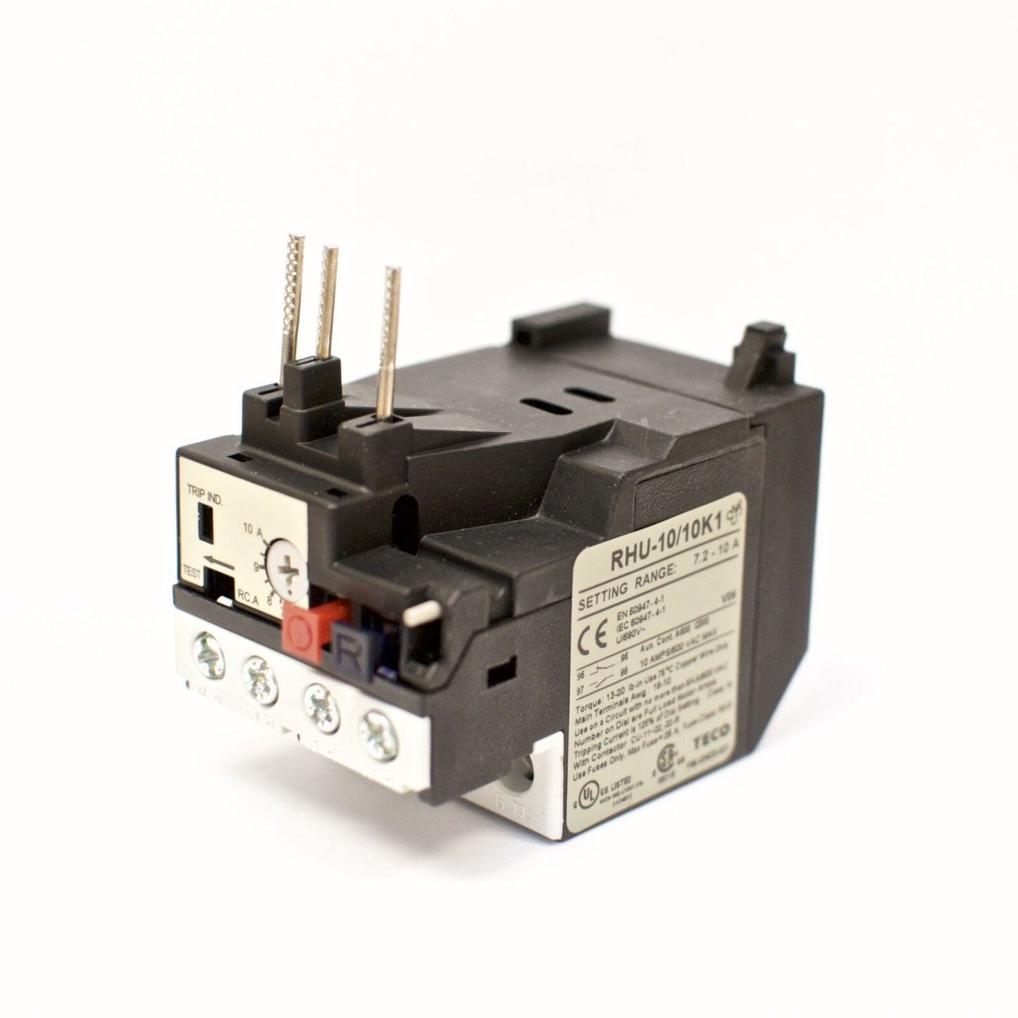 TECO RHU-10/10K1 Thermal Overload Relay, 7.2-10A - TECO