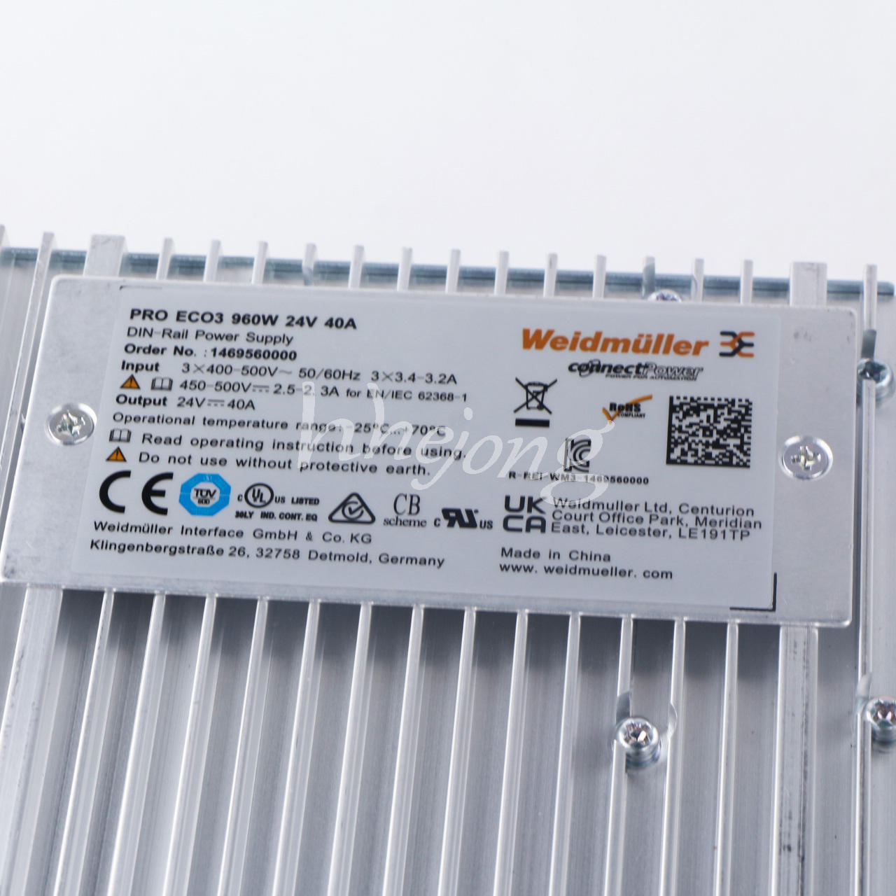 new Weidmüller Power Supply 1469560000 PRO ECO3 960W 24V 40A - WEIDMÜLLER