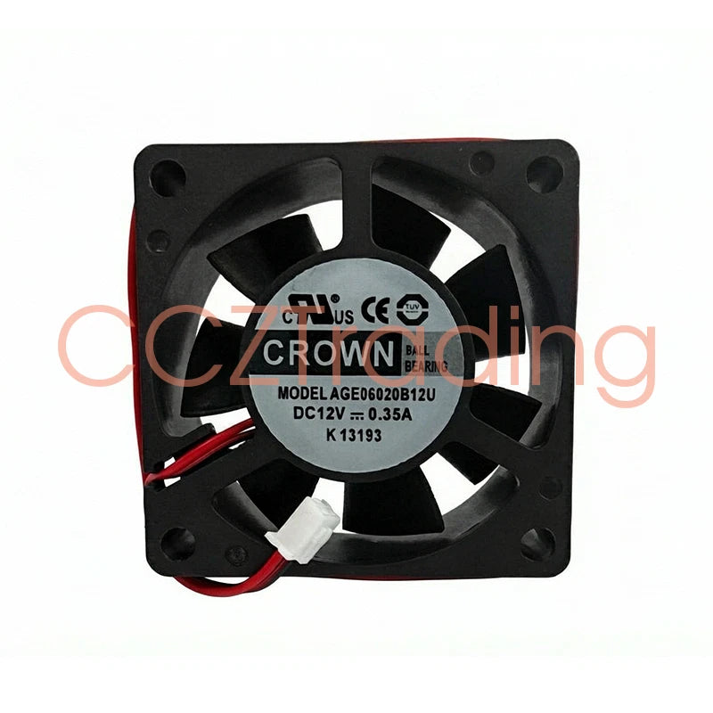 AGE06020B12U Cooling Fan 60x60x20mm DC12V 0.35A 6CM 2Pin