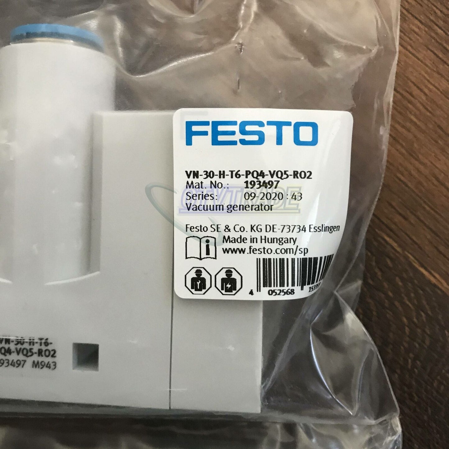 FESTO VN-30-H: 193497 Vacuum Generator - FESTO