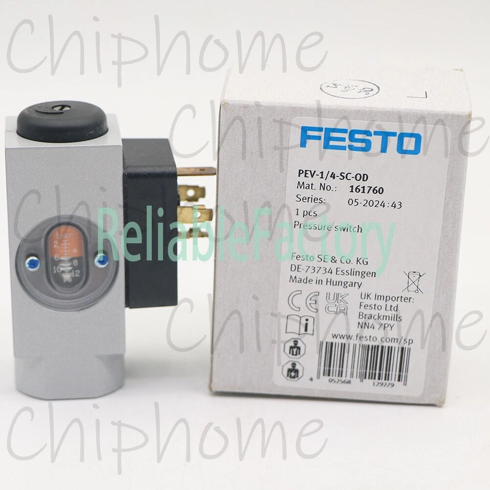 1PCS Festo Pneumatic PEV-1/4-SC-OD 161760 Pressure Switch PEV-1/4-SC-0D