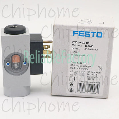 1PCS Festo Pneumatic PEV-1/4-SC-OD 161760 Pressure Switch PEV-1/4-SC-0D