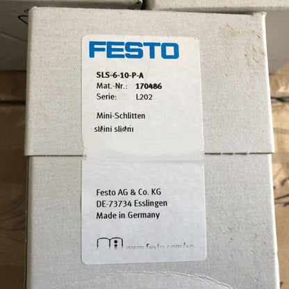 New FESTO SLS-6-10-P-A 170486 Slide Cylinder 1 Year - FESTO