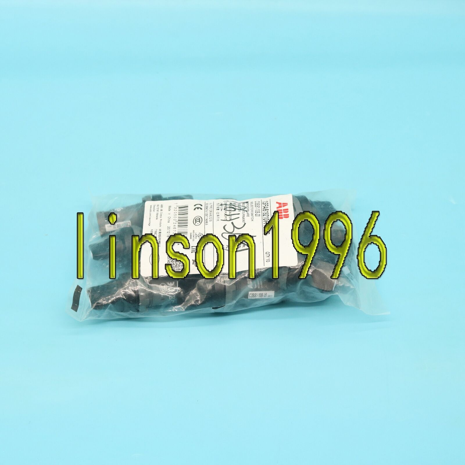 ABB 10-Piece Three-Speed Self-Locking Knob Selector Switch C3SS1-10B-20 - ABB