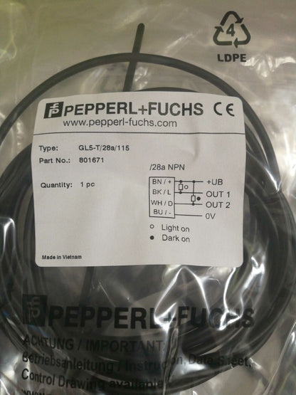 New Pepperl+Fuchs Photoelectric Switch GL5-T/28A/115 Fast Ship - PEPPERL+FUCHS