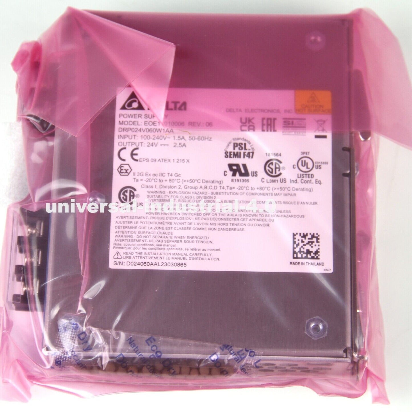 DELTA DRP024V060W1AA 24V Switching Power Supply - DELTA