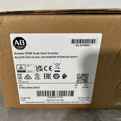 New Factory Seal AB 2198 D006 ERS3 Kinetix 5700 Dual Axis Inverter - KINETIX