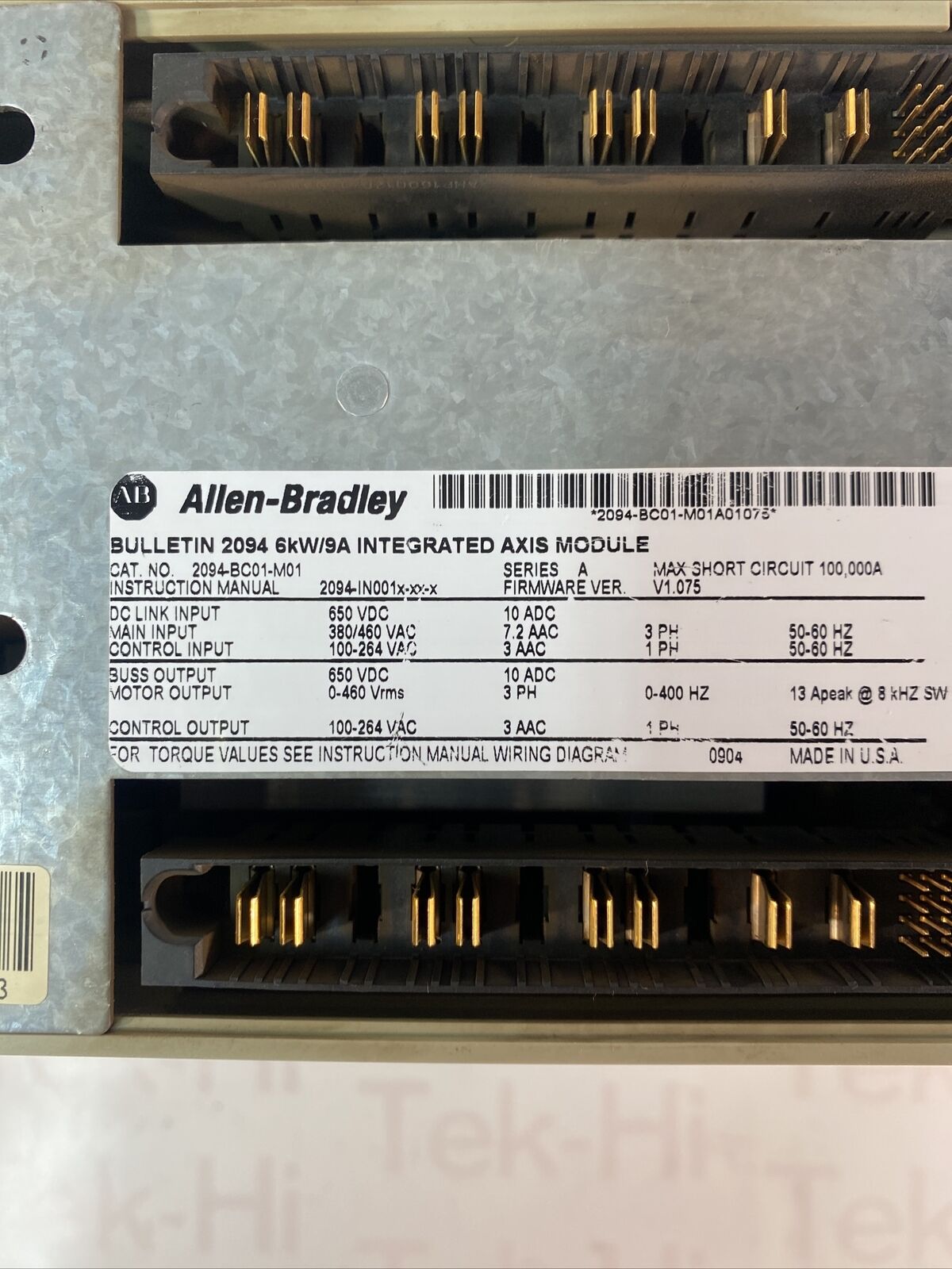 Allen-Bradley Kinetix 6000 SERVO DRIVE 2094-BC01-M01 LOC16D2 - ALLEN-BRADLEY