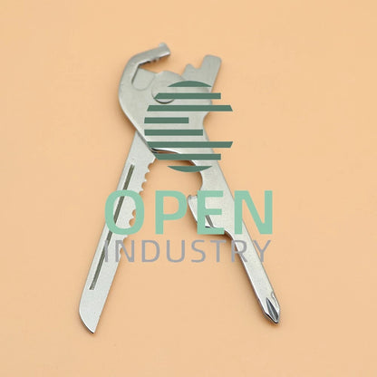 1PCS 6 in 1 Utile-Key Mini Screwdriver Key Ring Chain Pocket Knife Multi-T