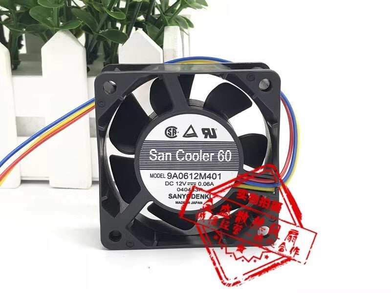 SANYO 9A0612M401 6025 DC12V 0.06A 6CM 3-Wire Case Cooling Fan