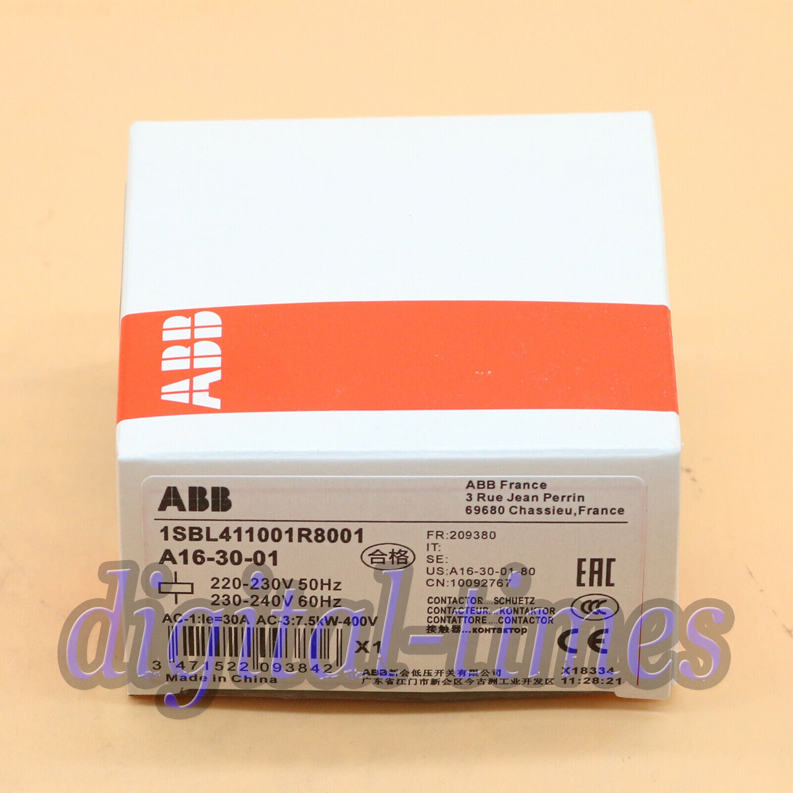 new   ABB A16-30-01 AC220V AC contactor