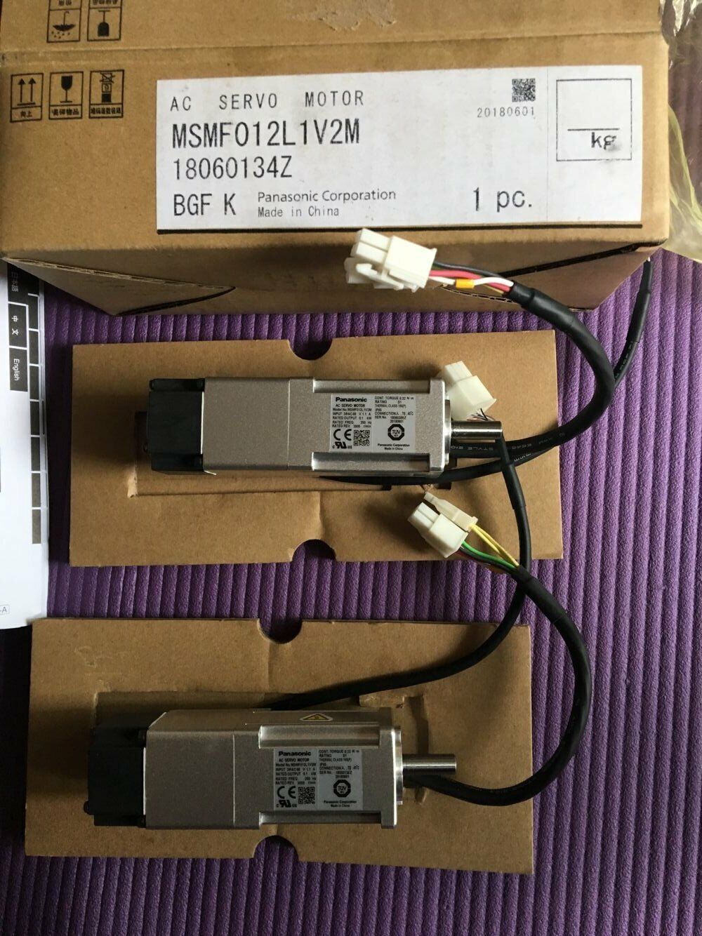Panasonic AC Servo Motor MSMF012L1V2M 1 Year In Box - PANASONIC
