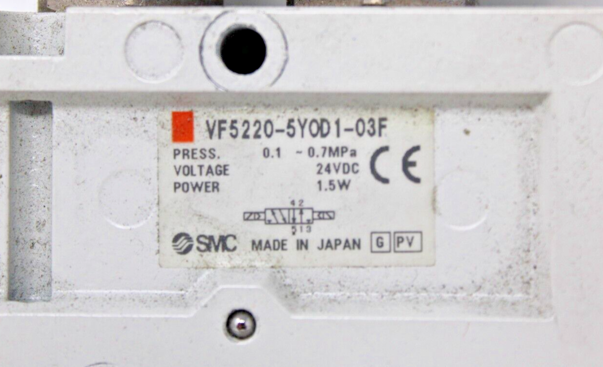 used SMC VF5220-5YOD1-03F Solenoid Valve - SMC