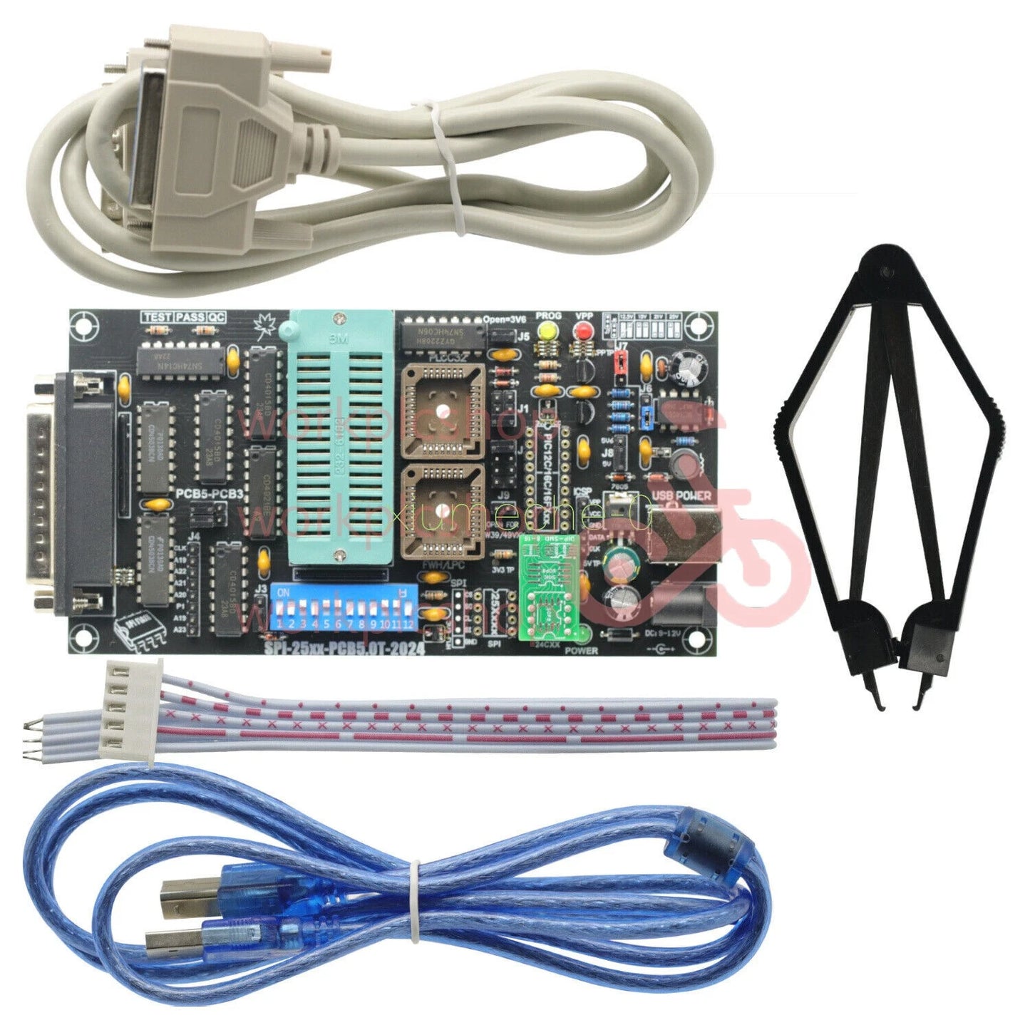 SPI 25xx EPROM programmer BIOS009 PIC,support 0.98d12,promotion clip PLCC32+SOIC