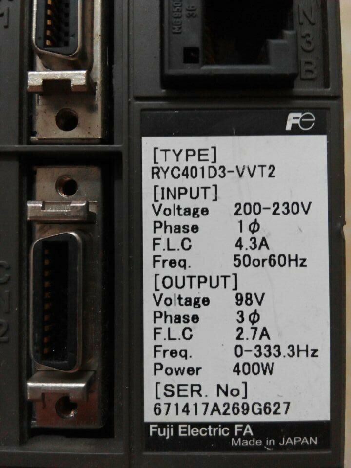 Used FUJI Servo Driver RYC401D3-VVT2 – Tested and in Good Condition - FUJI