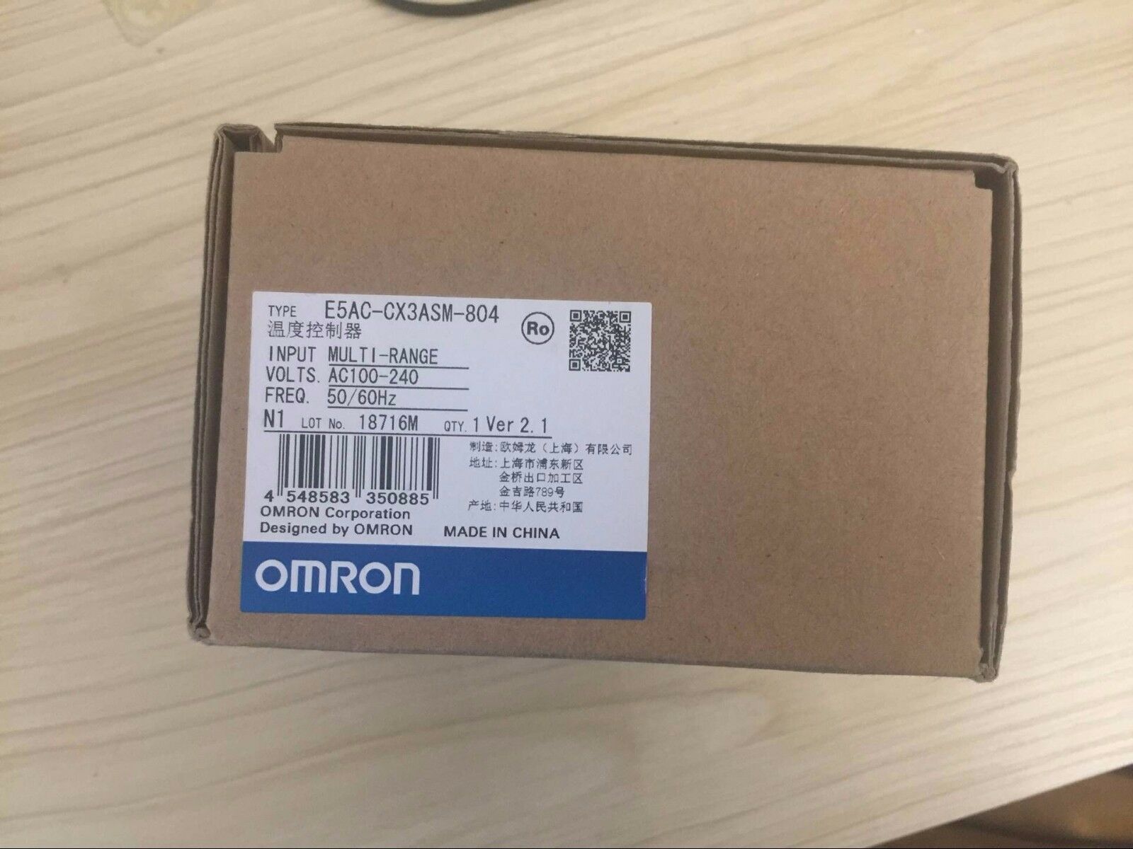 new ONE  Omron thermostat E5AC-CX3ASM-804 one-year