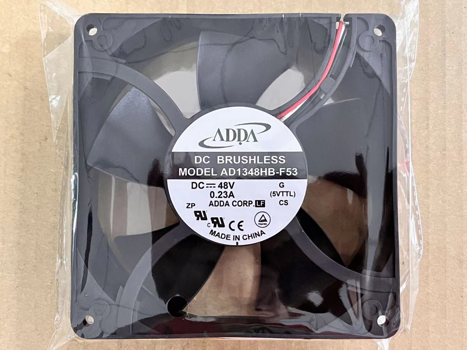 127x127x38mm 48V 0.23A Axial Cooling Fan 3pin, ADDA AD1348HB-F53 - ADDA