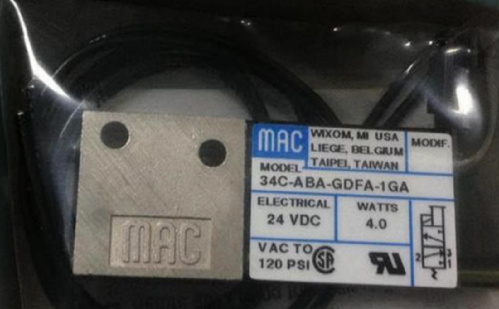 MAC 34C-ABA-GDFA-1GA Solenoid Valve MAC