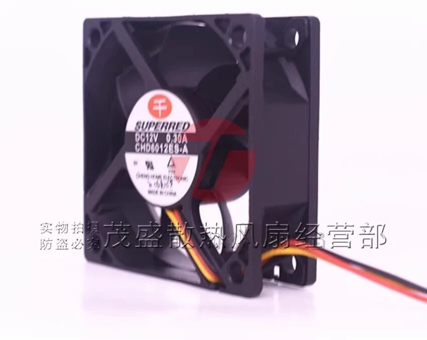 SUPERRED CHD6012ES-A 6020 DC12V 0.30A 6CM 3-Pin PWM Silent Cooling Fan