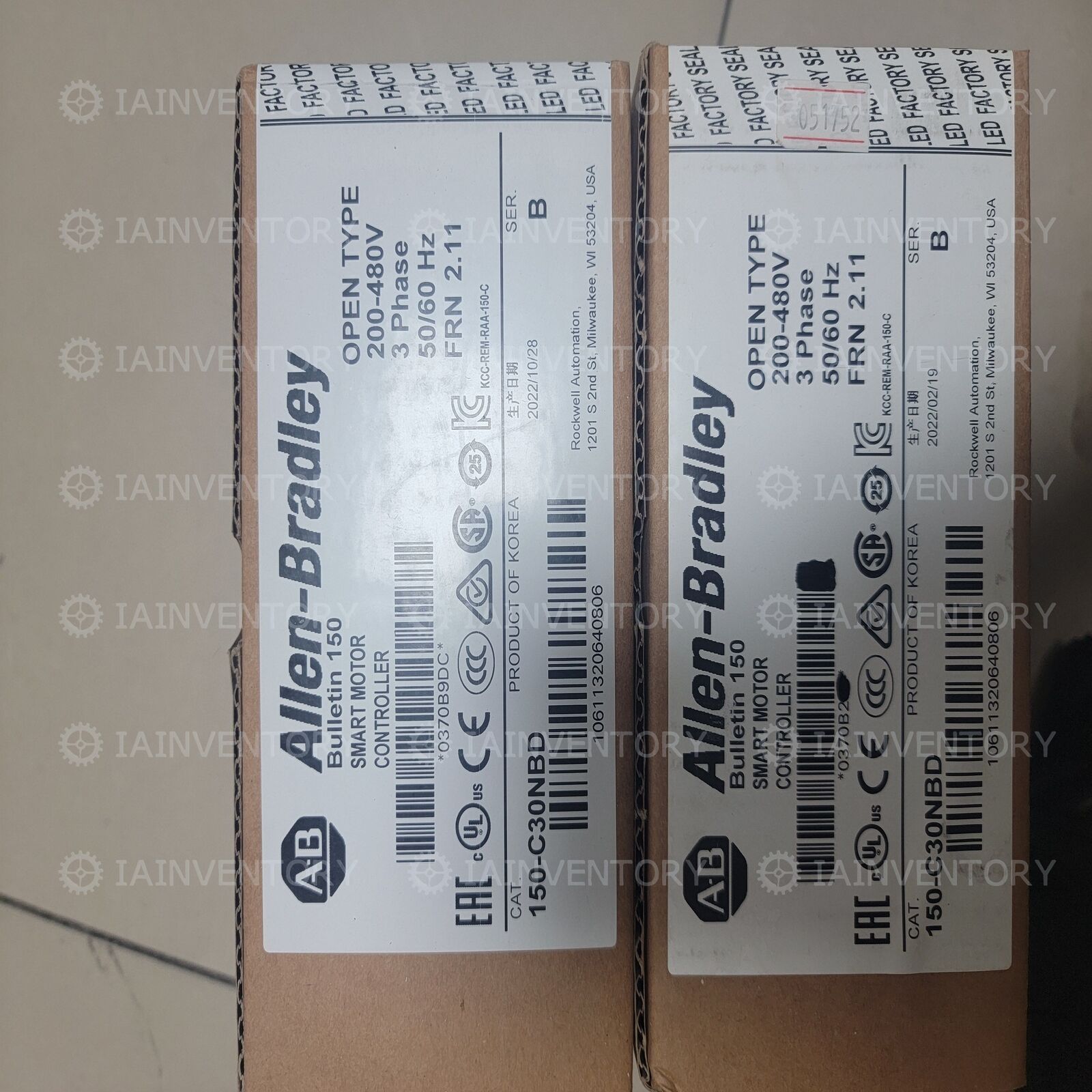 Allen-Bradley 150-C30NBD SMC-3 Smart Motor Controller Ship SER B - ALLEN-BRADLEY