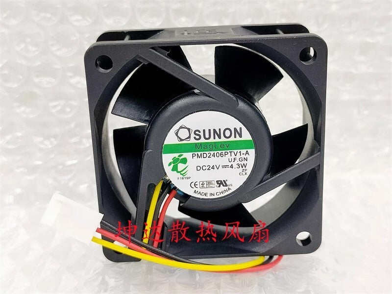 SUNON PMD2406PTV1-A U.F.GN 6025 DC24V 4.3W 6CM 3-Pin Cooling Fan