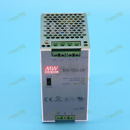MEAN WELL DR-120-24 AC to DC DIN-Rail Power Supply - MEAN WELL
