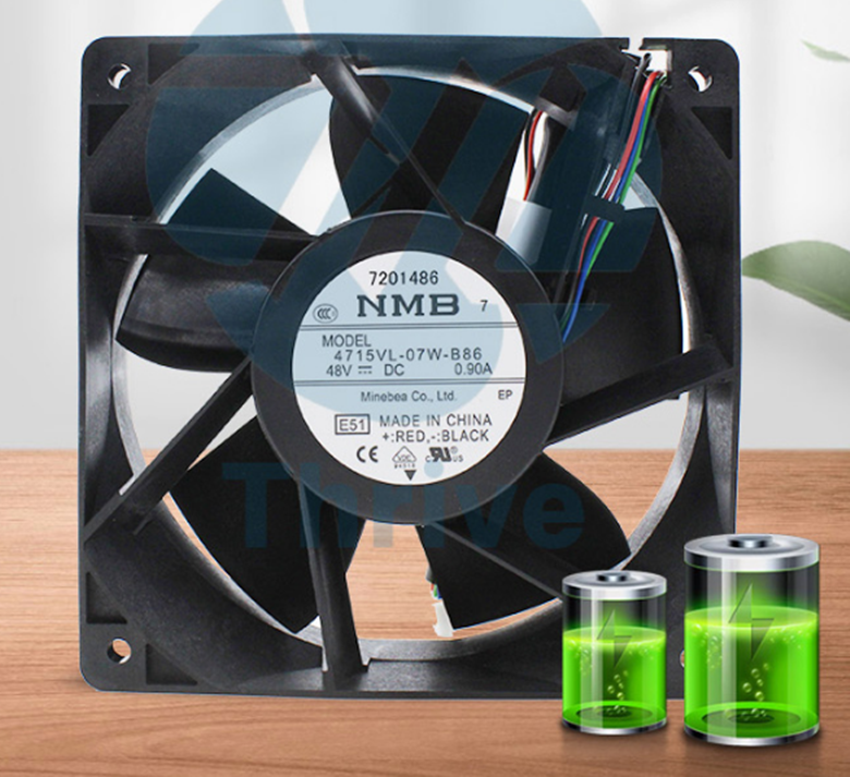 new NMB 4715VL-07W-B86 12038 48V 0.9A 12CM Communication Cabinet Cooling Fan 4-wire - NMB