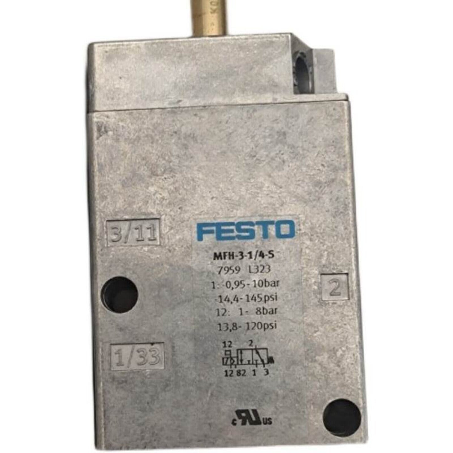 FESTO MFH-3-1/4-S 7959 Solenoid Valve 230VDC 240VAC - FESTO