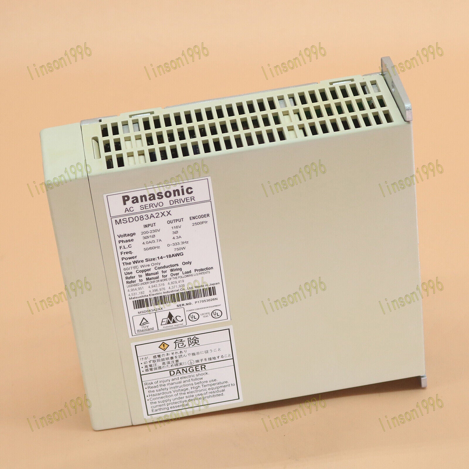 Panasonic Servo Driver MSD083A2XX - PANASONIC