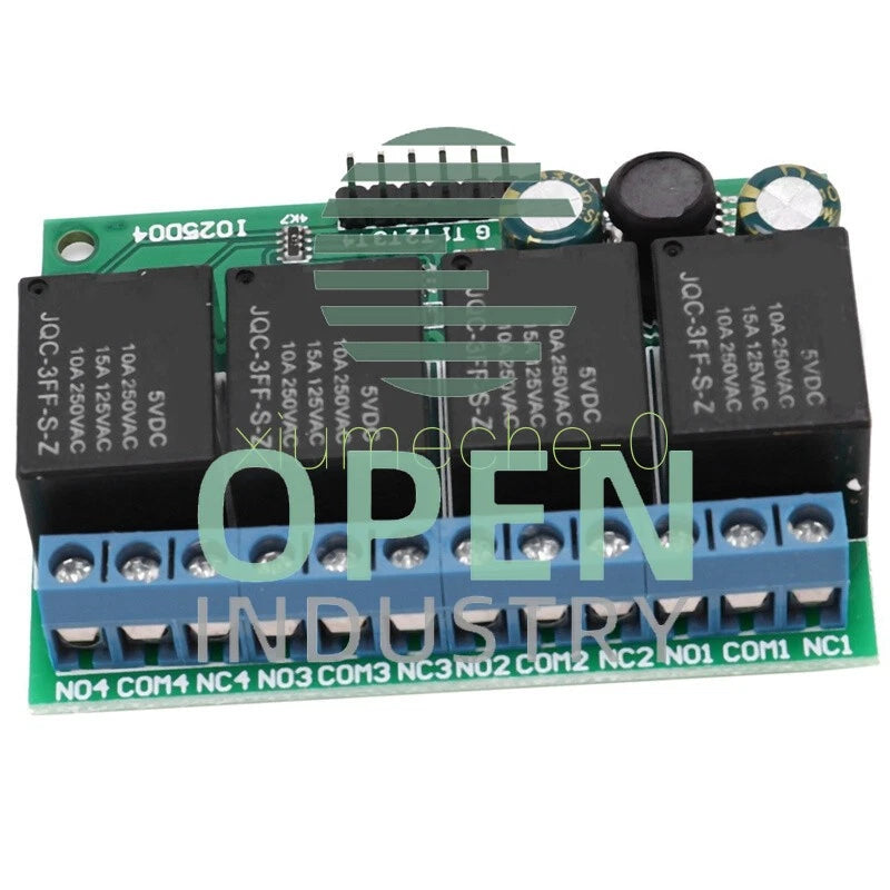 DC 6V-24V 4CH Flip-Flop Latch Relay Module Bistable Self-locking Electronic