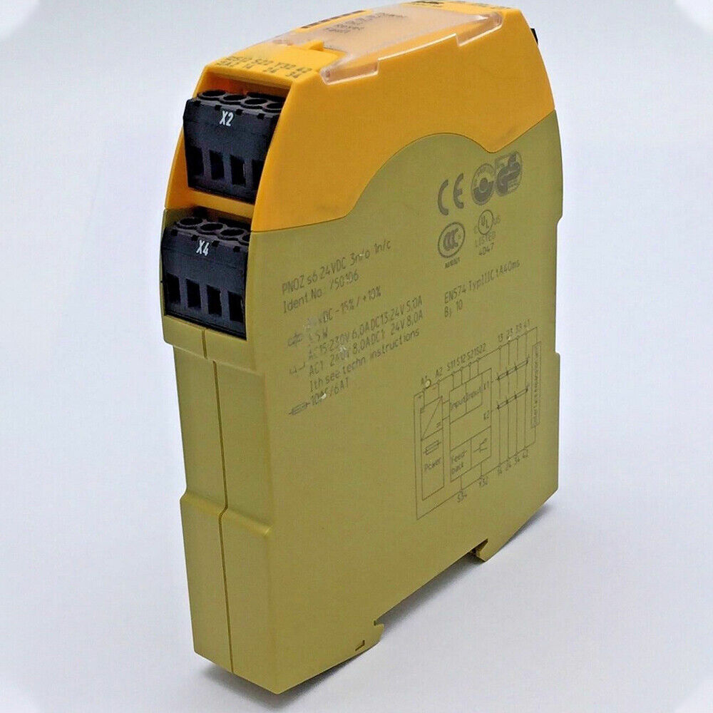 For Pilz PNOZ S6 750106 Safety Relay 2-Channel Two Hand Control 24VDC Pilz