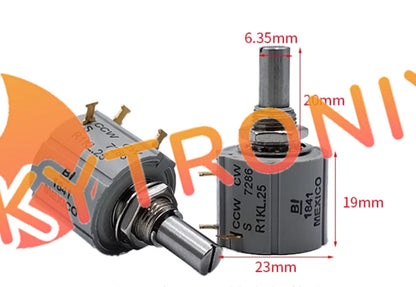 BI CCW CW S 7286 R1K precision wire wound multi-turn potentiometer