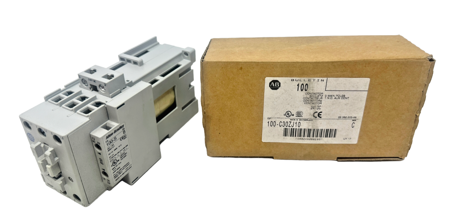 new Allen Bradley 100-C30ZJ10 Contactor 24V DC Coil 100-C30Z*00