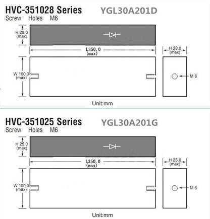 new High frequency rectifier silicon stack YGL30A201G high voltage diode 3A 200KV - KOEED