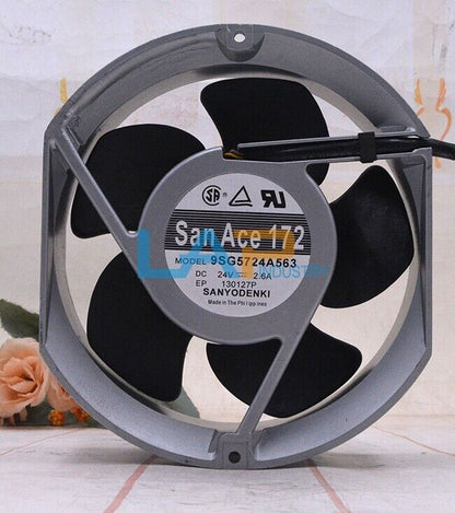 Sanyo 9SG5724A563 24V 2.6A Cooling Fan - 2 Wire Converter - SANYO