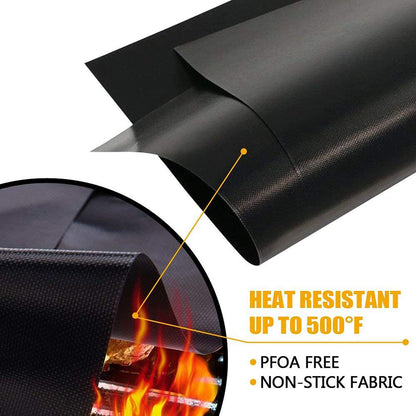 10-Packs BBQ Grill Mat for Teflon Fiber Bake Non Stick Grilling Mats