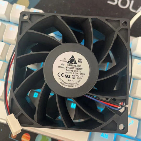 new Delta FFB0924EHE 92X92X38MM DC 24V 0.75A 9238 9cm 3 wire Cooling Fan - DELTA