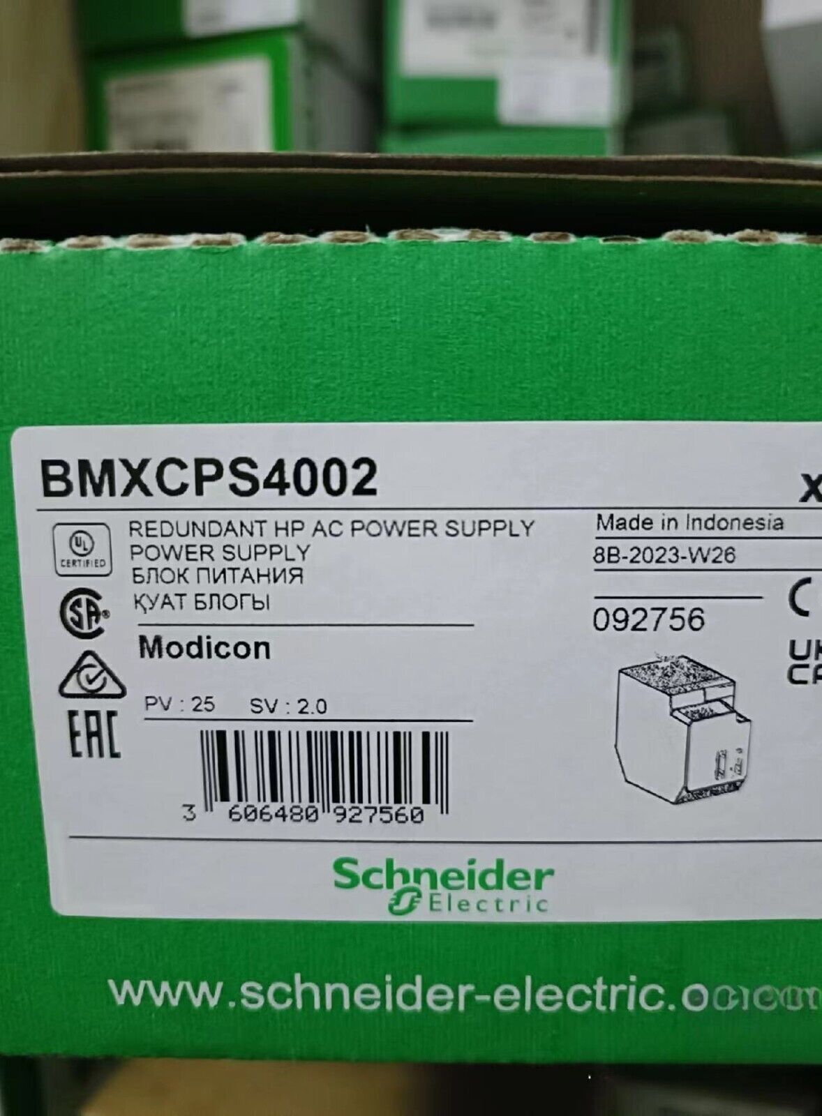 new Schneider Electric BMXCPS4002 Modicon X80 module with packaging - SCHNEIDER ELECTRIC