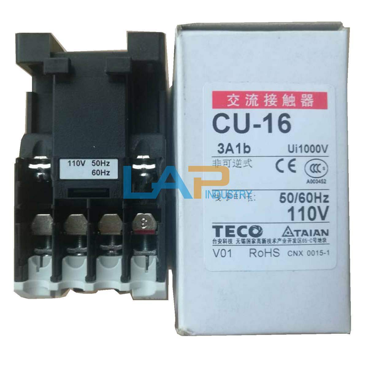 new 1PCS  For TECO CU-16 CU 16 AC110V Ac Contactor