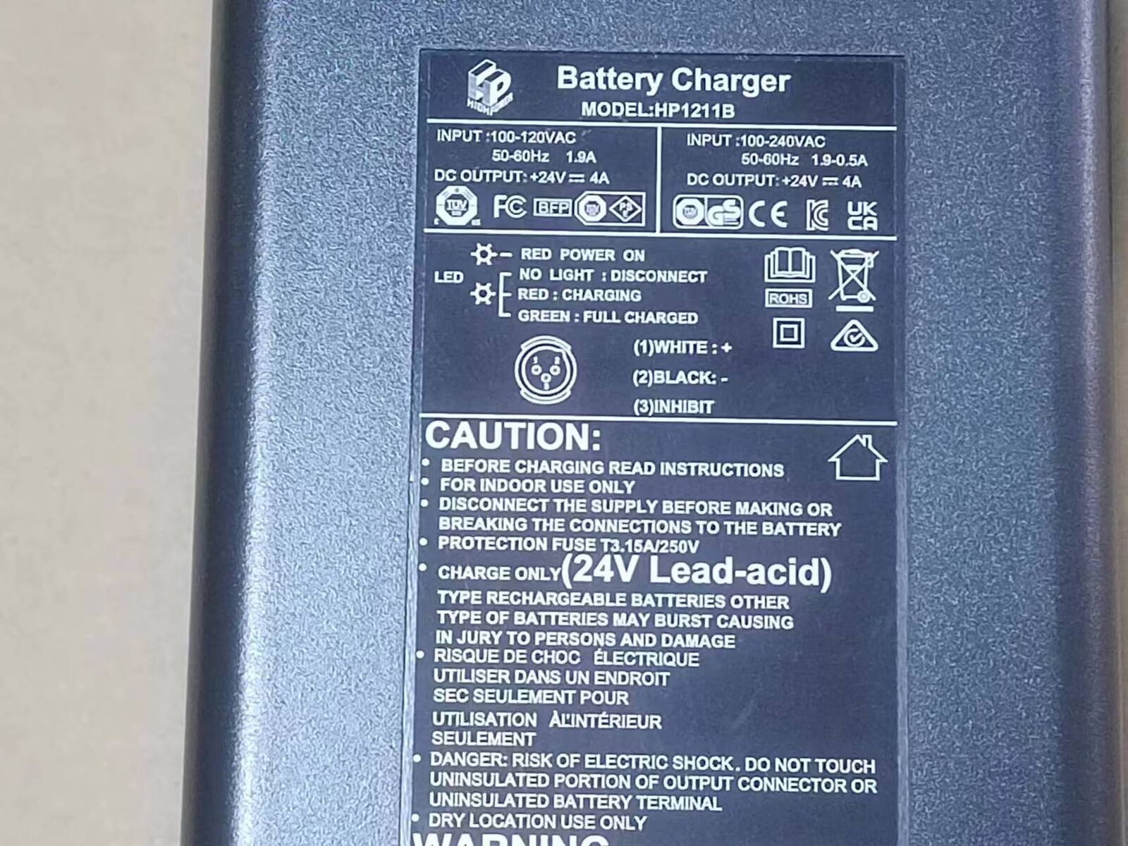 used HP1211B smart charger for the elderly electric scooter electric wheelchair 24V4A - HP