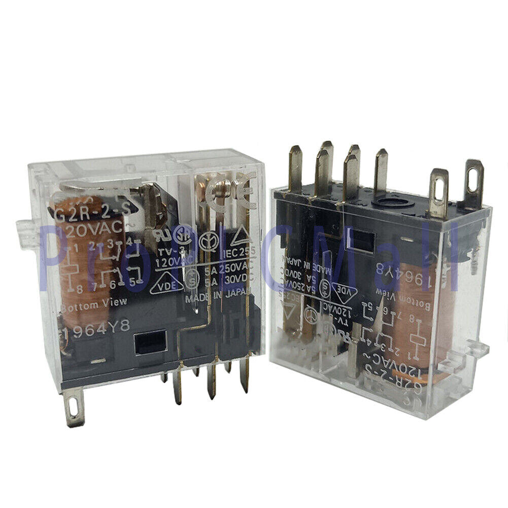 new 10Pcs G2R-2-S 120VAC Electromagnetic Relay 5A 250VAC 8Pins~