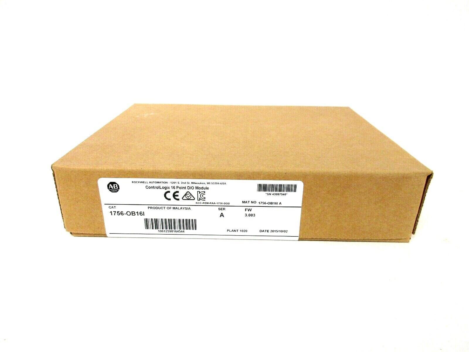 Allen Bradley ControlLogix 16 Point Module 1756-OB16I Series Mfg: Allen Bradley - ALLEN BRADLEY