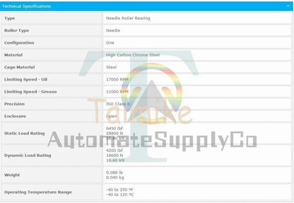 NTN NK 24/20 R Needle Roller Bearing 24x32x20mm #